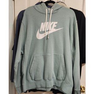 Nike Logo Pullover Hoodie | Teal Blue | Size XL